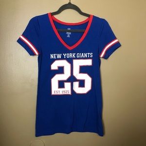 NFL Team Apparel New York Giants Women’s V Neck CottonTop XS